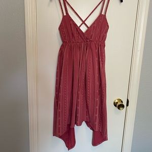 Boho Vans Pink Spaghetti Strap Sundress